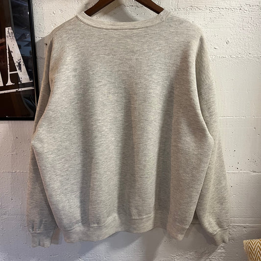 Vintage 90’s Portland Trailblazers Basketball Club Memorial Coliseum Crewneck Sweatshirt - Size XL - Heather Grey/Black/Red