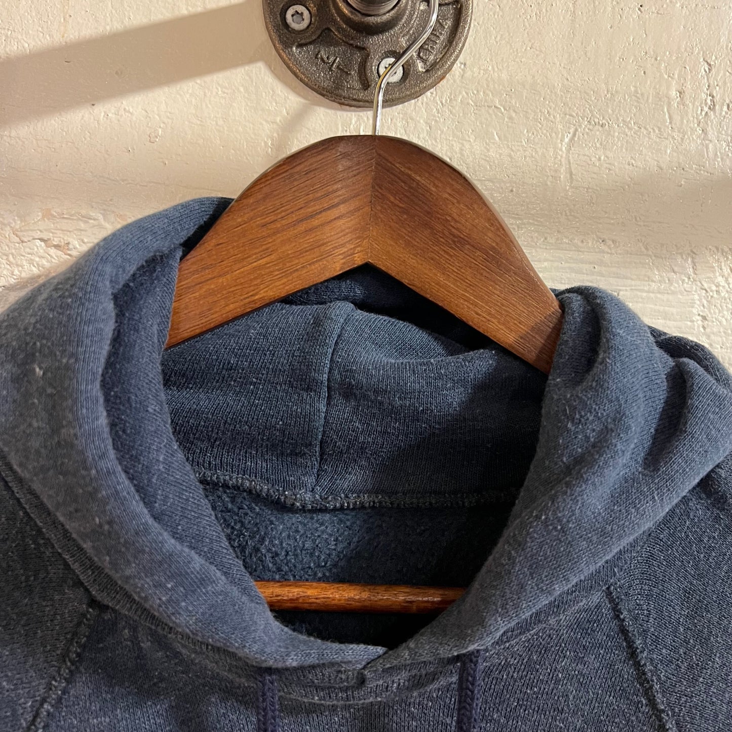 Vintage 1982 Penn State Football National Champs Raglan Hoodie Sweatshirt - Size Small - Made In USA - Navy/White