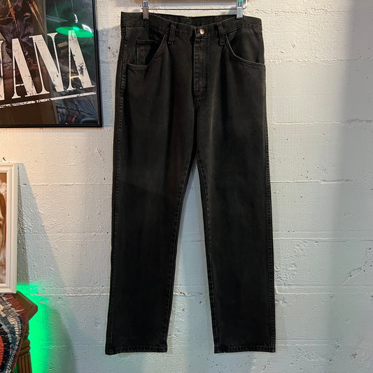 Vintage 2000's Rustler Faded Black Denim Jeans - Size 33" x 30" - Faded Black Denim