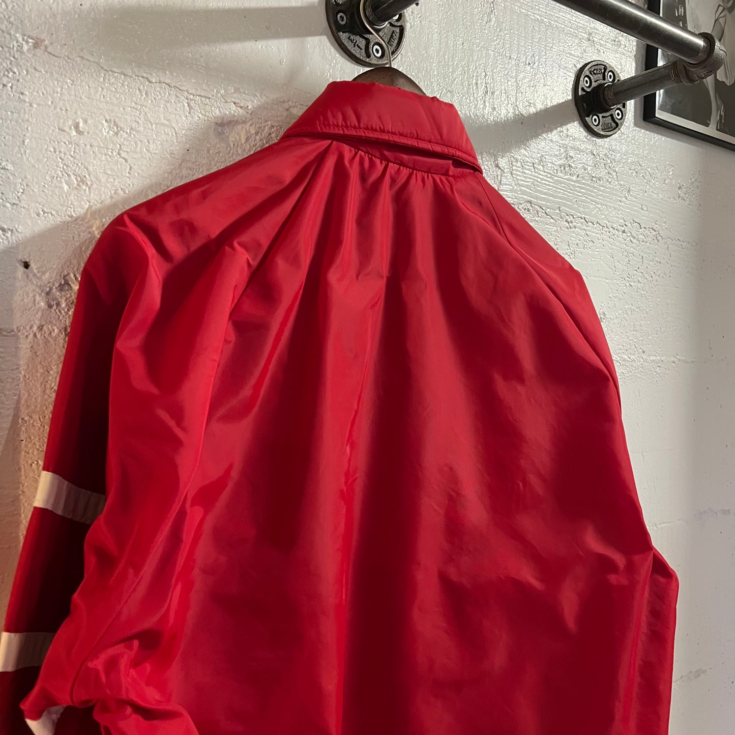 Vintage 70’s/80’s Pla-Jac Chicago Cubs MLB Fleece Lined Nylon Coaches Jacket - Size Medium - Made In USA - Red/White/Blue