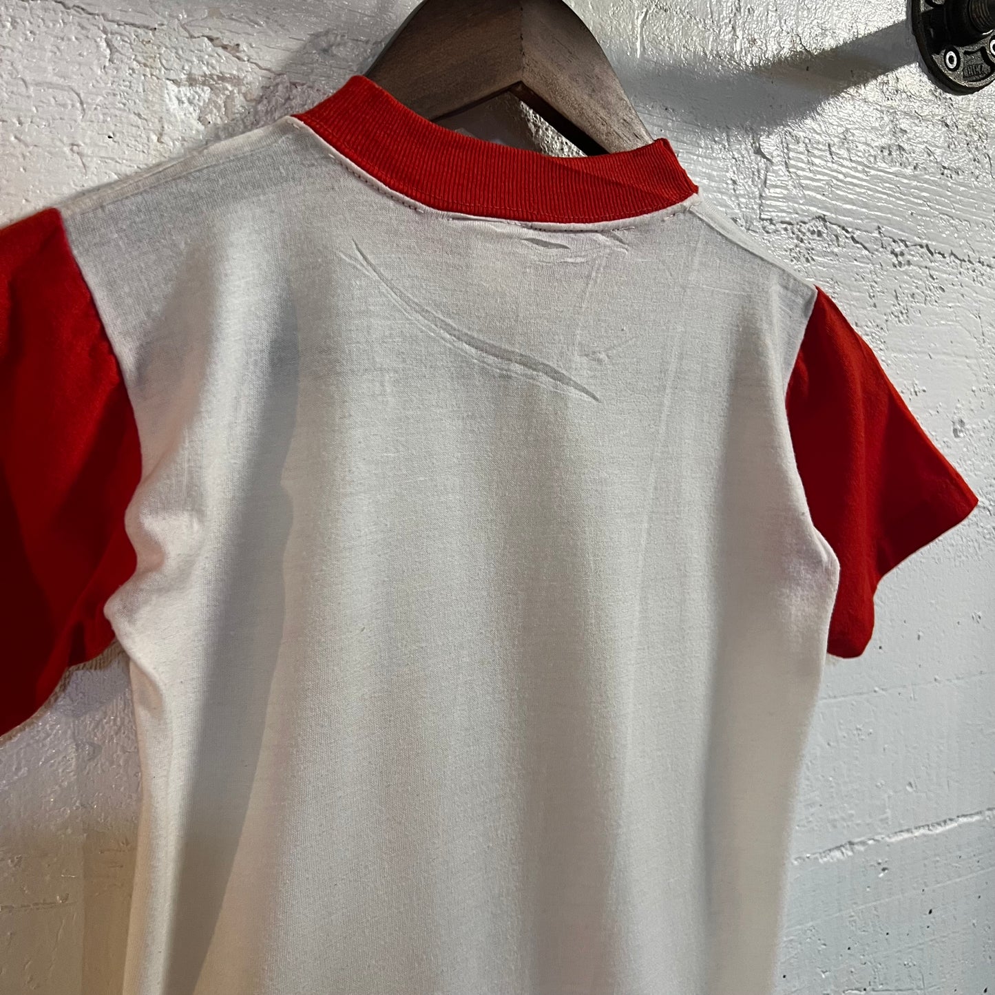 Vintage 80’s Cincinnati Reds Baseball Glove Single Stitch Baby T-Shirt - Size Youth Small - White/Red