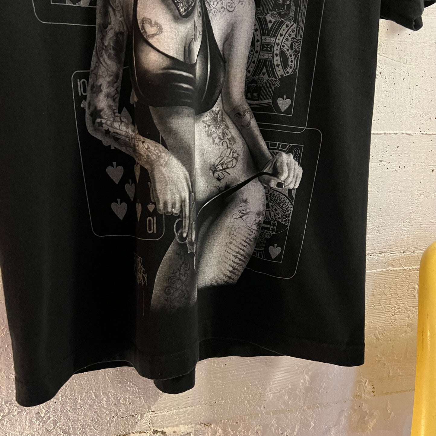 Vintage Y2K Street Certified ‘Marilyn Monroe With Tattoos’ Graphic T-Shirt - Size Large - Black/White/Grey