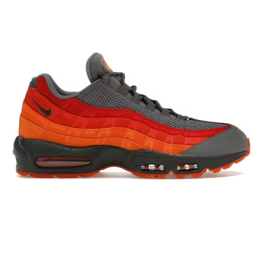 Nike Air Max 95 Premium 'Atlanta' - Size 9M/10.5W - Cool Grey/Anthracite/Total Orange/Iron Grey/University Red/Picante Red - FZ4125-060