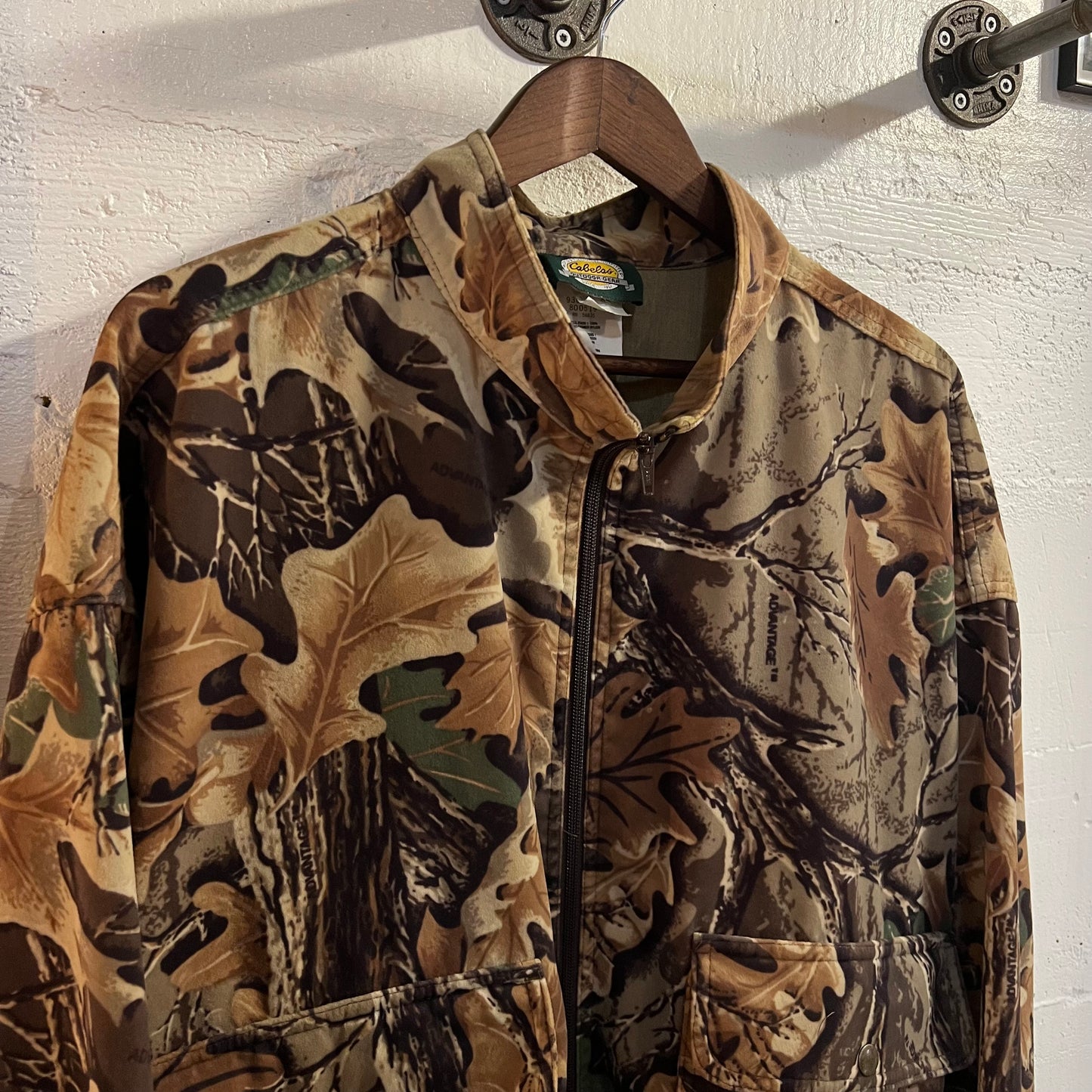 Vintage 90’s Cabela’s Advantage Classic Camo Zip Up Bomber Jacket - Size XL - Made In Canada - Earth Toned