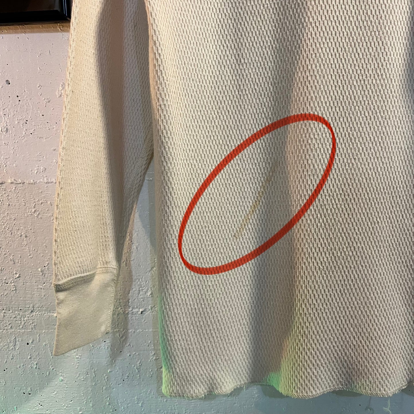 Vintage J.E. Morgan Knitting Mills Thermal Undershirt Long Sleeve - Size Large - Made In USA - White
