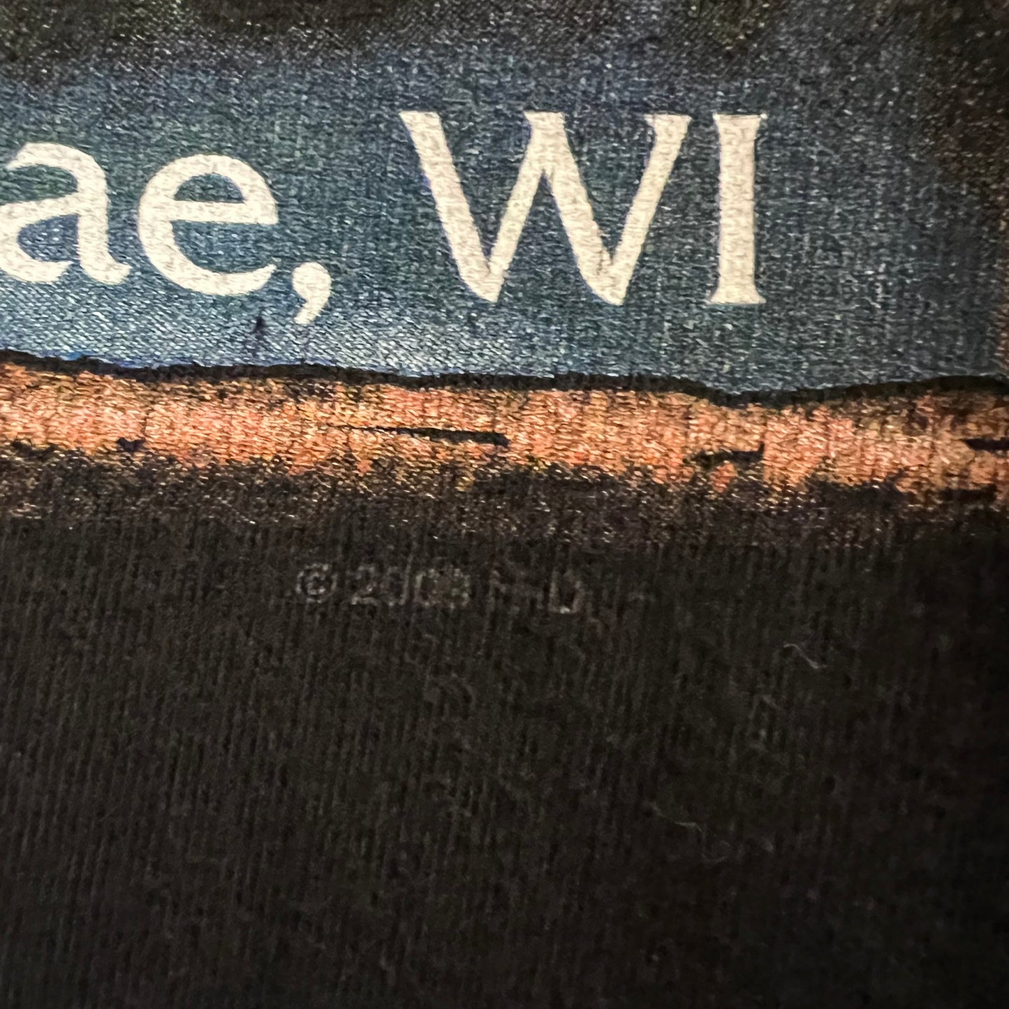 2009 Harley Davidson ‘Northern Lights’ Arbor Vitae, WI Graphic T-Shirt - Size XL - Made In USA - Black/Multi