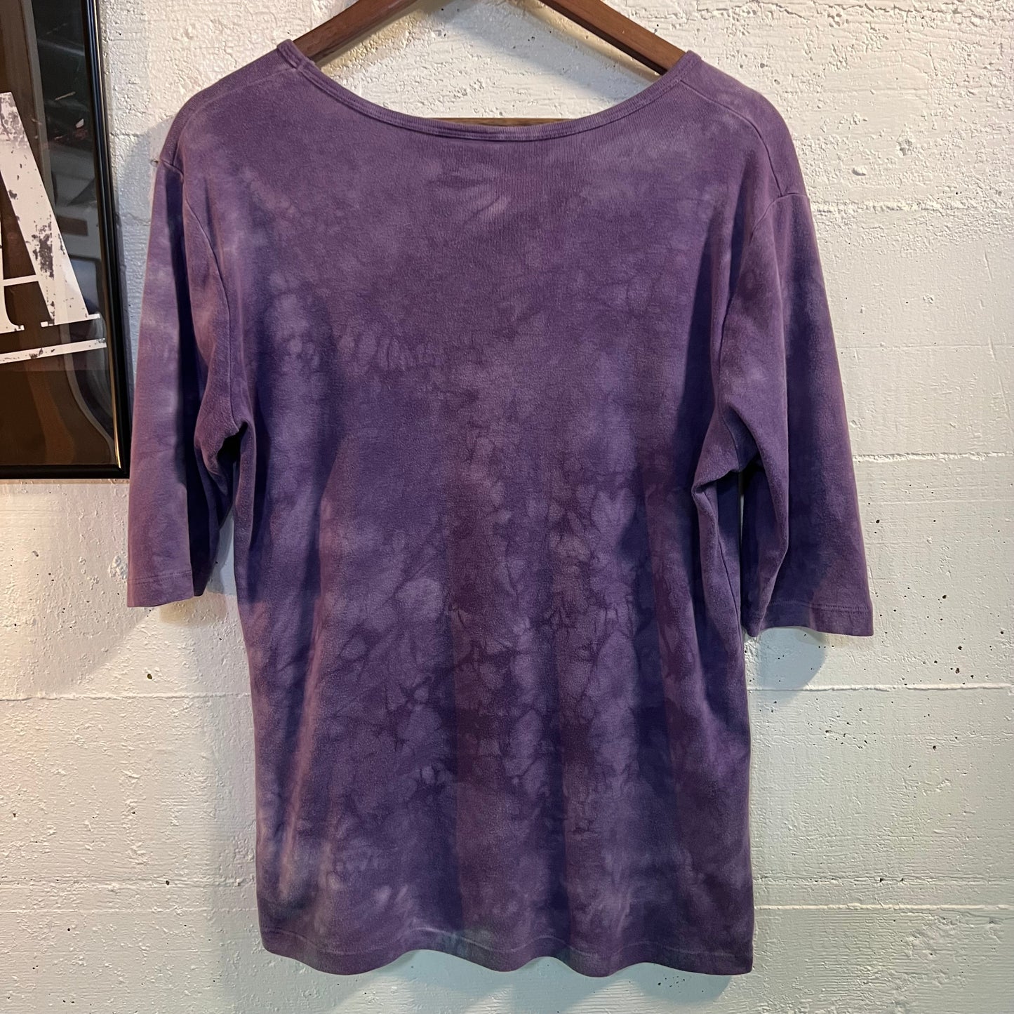 Vintage Women's Dyed Rhinestone Crown Shirt - Size XL - Made In USA - Purple