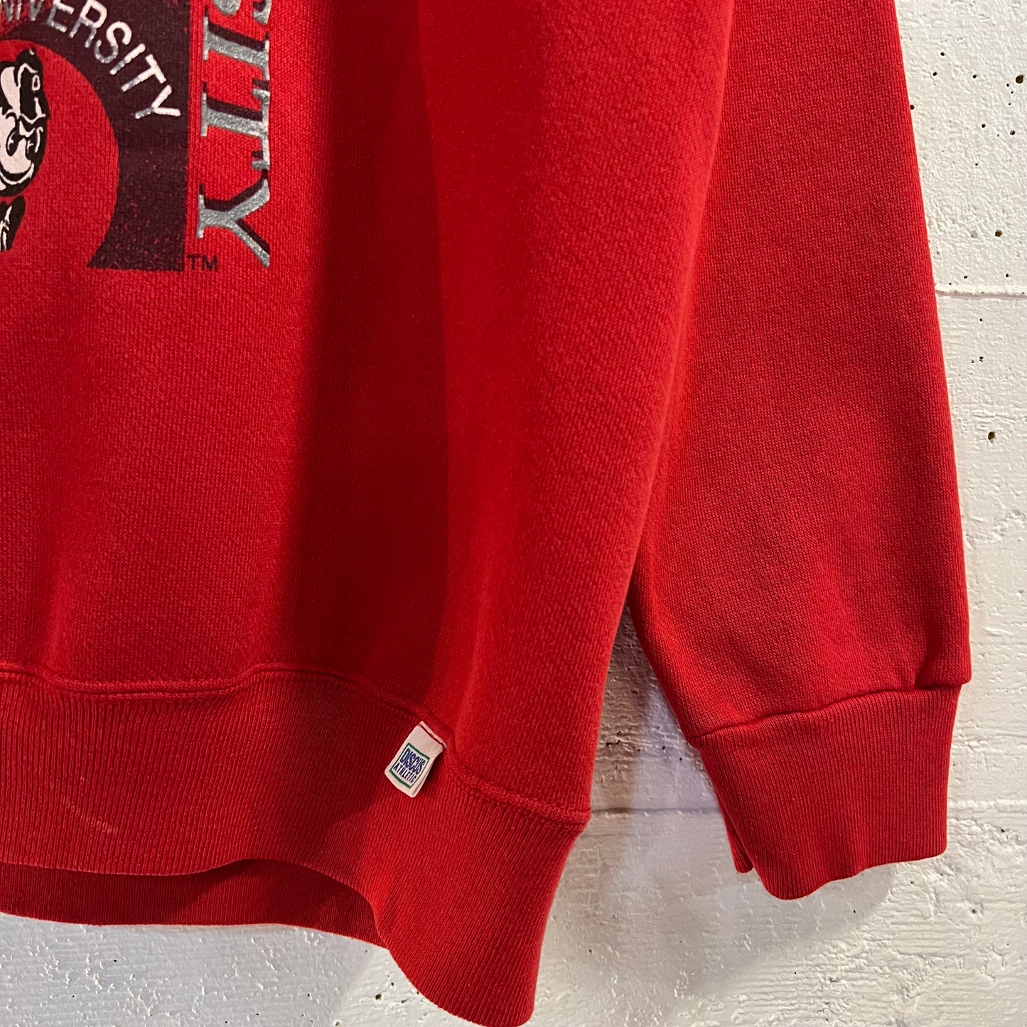 Vintage 90's Ohio State University Buckeyes Discus Athletic Crewneck Sweatshirt - Size Large - Made In USA - Red