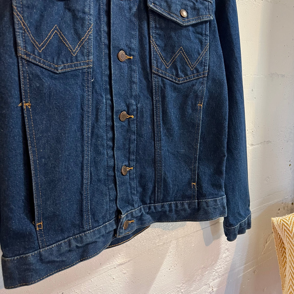 Vintage 2000’s Wrangler Cowboy Cut Unlined Denim Jacket - Size Small - Dark Wash