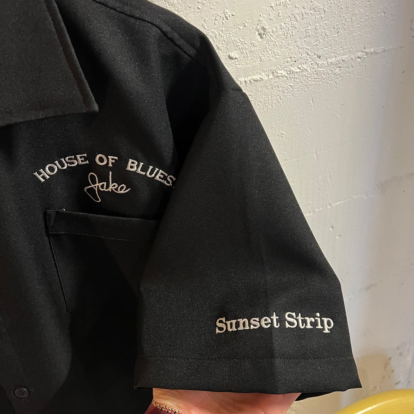 Vintage New Deadstock House of Blues 'The Blues Brothers' Embroidered Bowling Shirt - Size XL - Rayon/Poly Blend