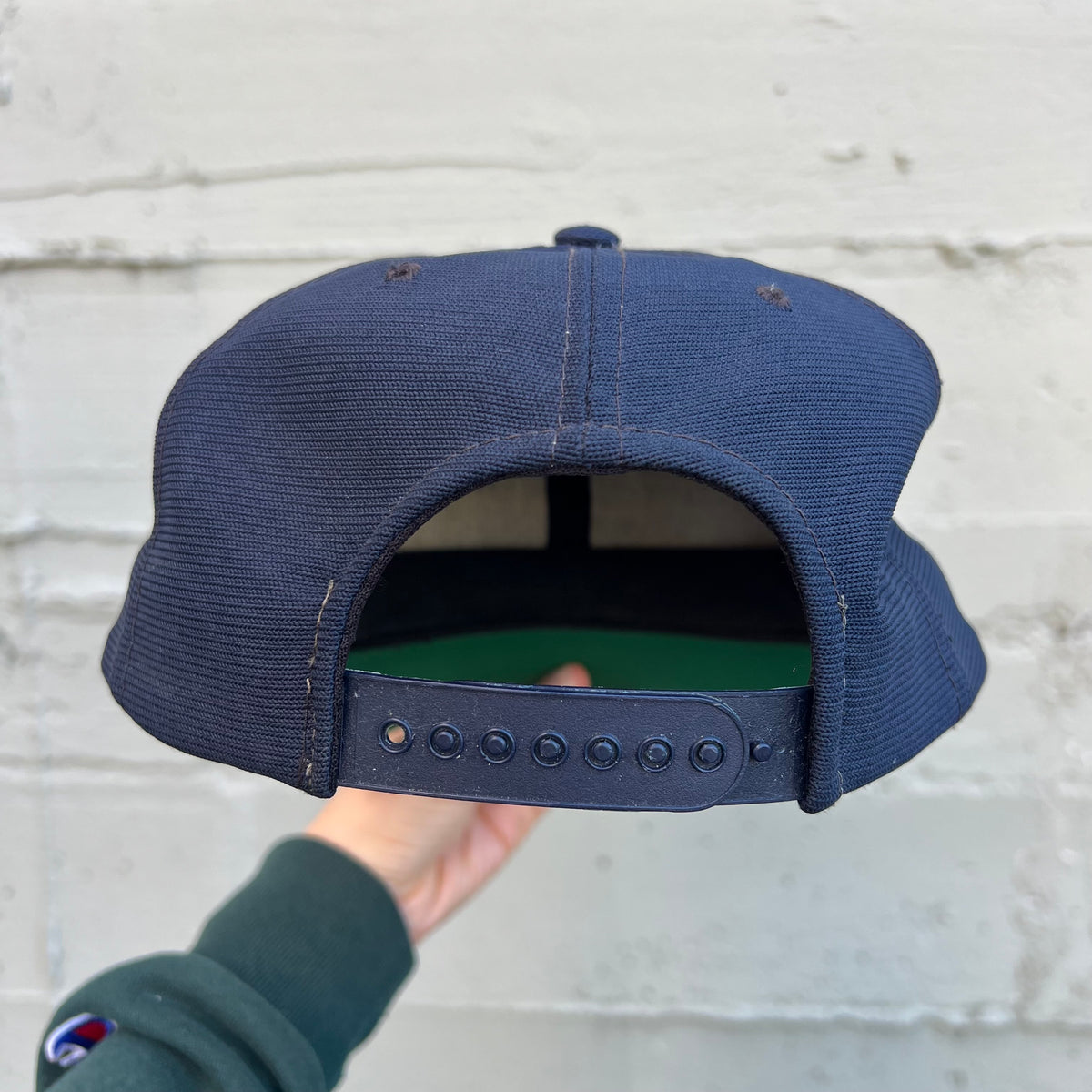 Vintage USS Budweiser AB-1 Naval Style Snapback Hat - O/S - Made In USA - Navy/Yellow
