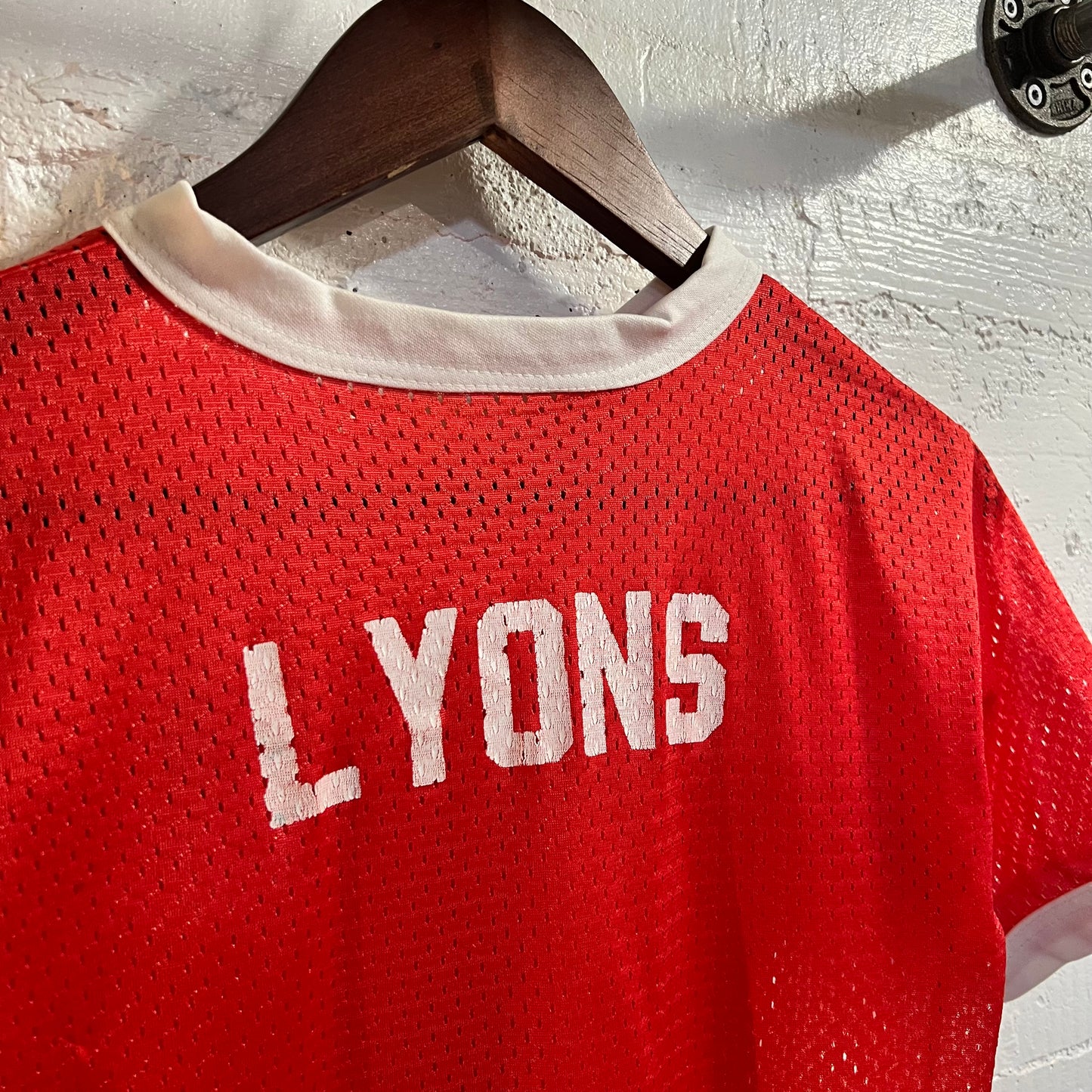 Vintage 70’s/80’s Seaside Frosh Mesh Volleyball Jersey - Size Small - Red/White