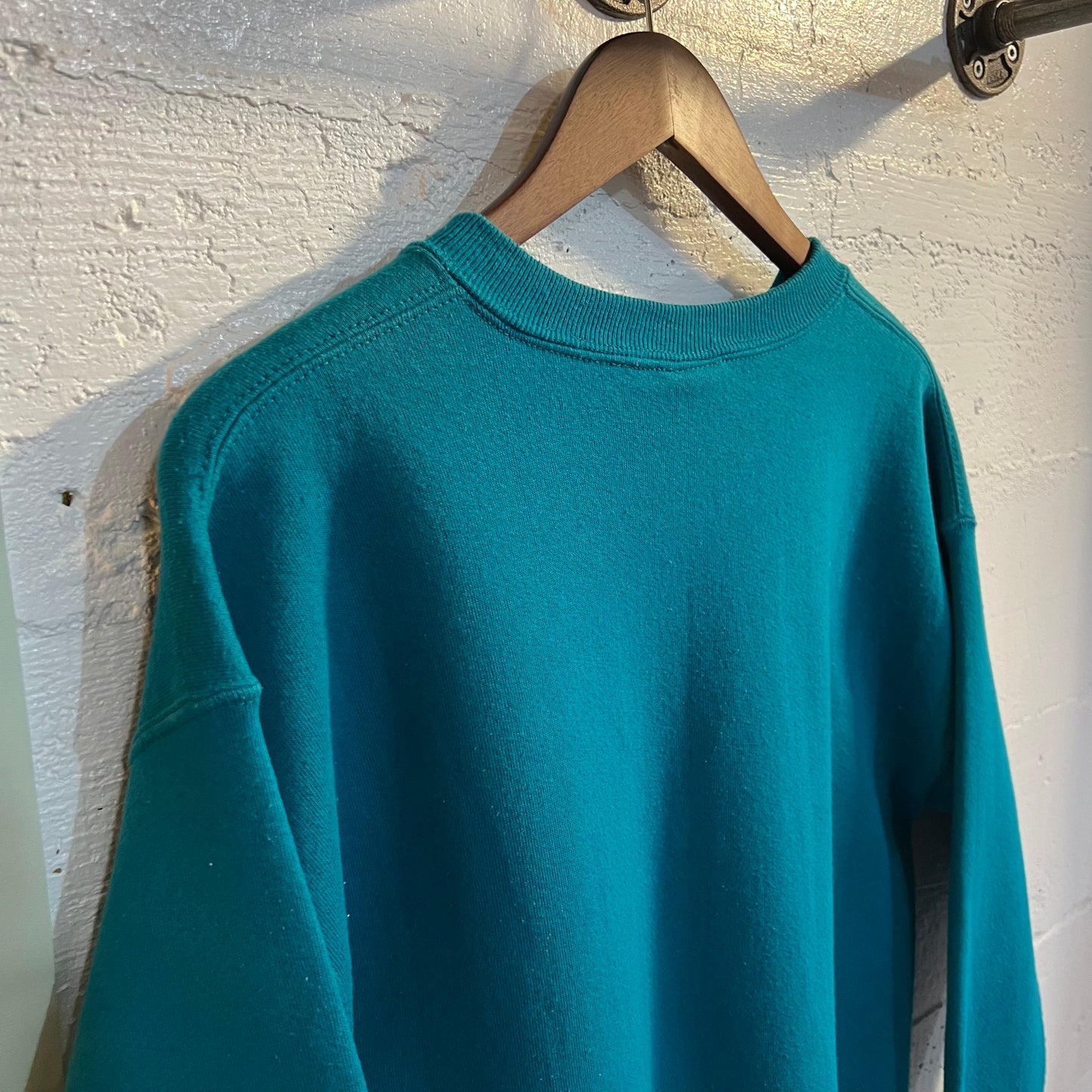 Vintage 90's Lee Turquoise Crewneck Sweatshirt - Size Large - Made In USA