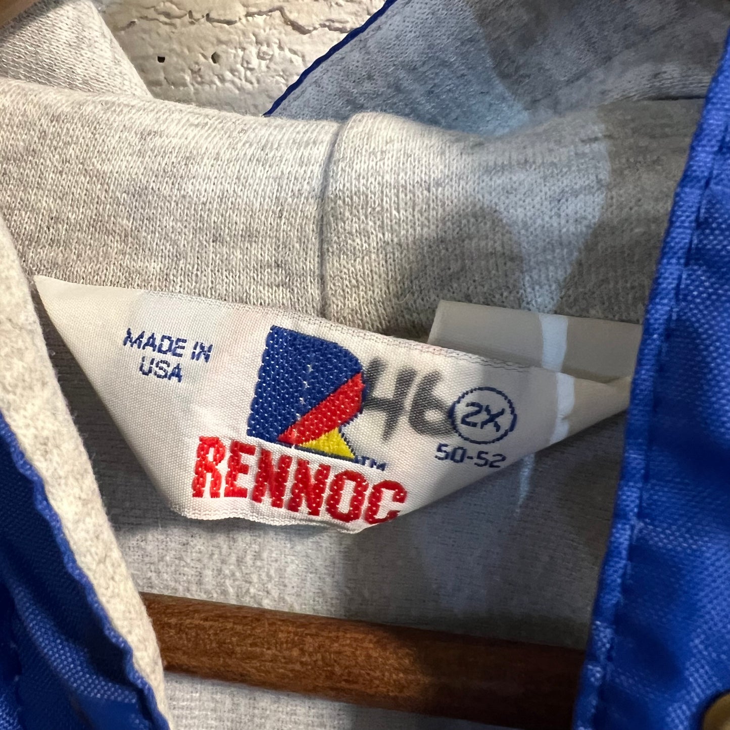 Vintage 70's Rennoc Track And Field Quarter Zip Hoodie - Size 2XL - Made In USA