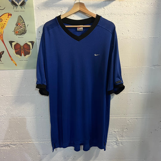 Vintage 90's Nike Fit Mesh Jersey - Size XL - Blue/Black