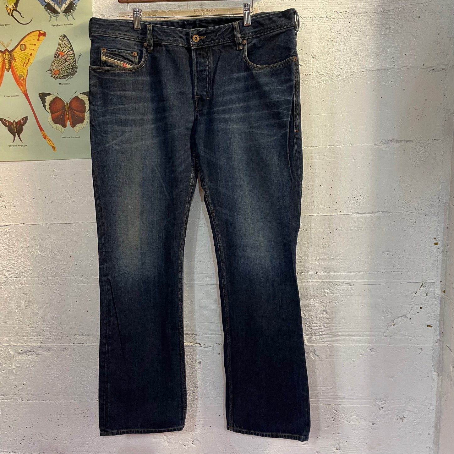 Vintage Diesel ZATINY Bootcut Denim Jeans - Size 38 x 34 - Dark Wash 0073N