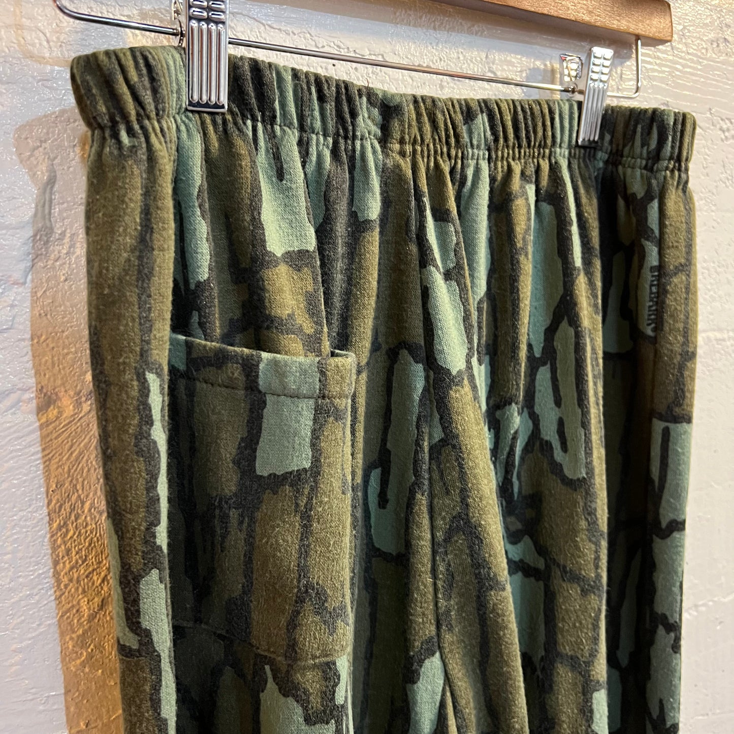 Vintage Trebark Camo Sweatpants - Size S/M (26"-34") - Made In USA -