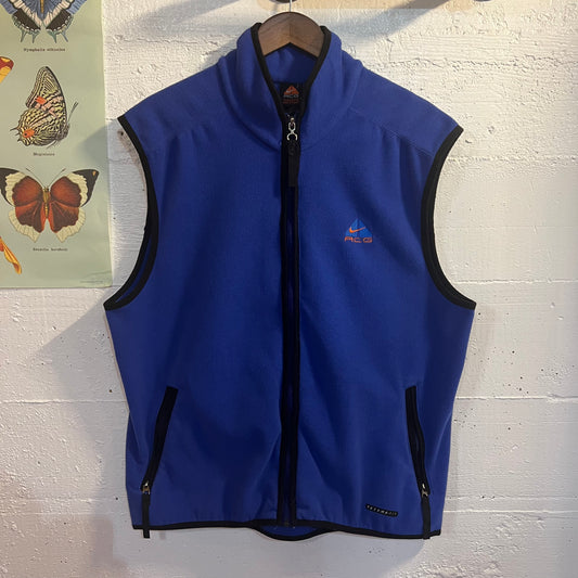 Vintage 90's Nike ACG Fleece Vest - Size XL - Blue/Orange