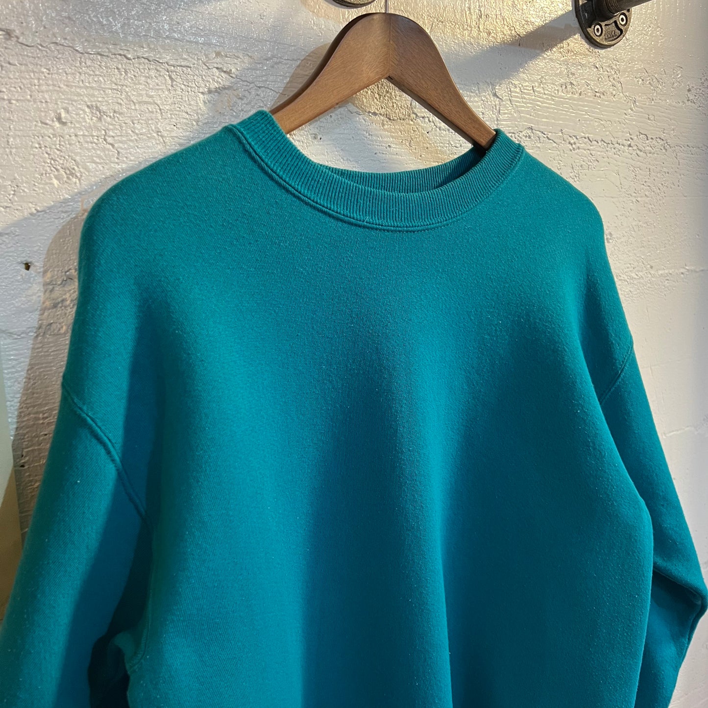 Vintage 90's Lee Turquoise Crewneck Sweatshirt - Size Large - Made In USA