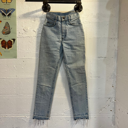 Size 25 - Vintage 90's Lee Riders High Waist Light Wash Jeans - Size 14 Slim (25") - Made In USA