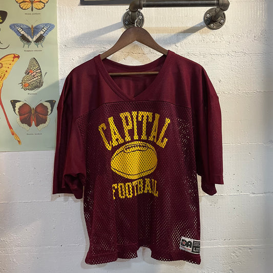 Vintage Mesh Football Jersey - Size Large - Made In USA