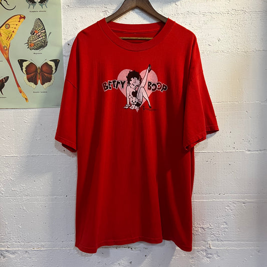 Vintage Y2K Betty Boop T-Shirt - Size 2XL - Red