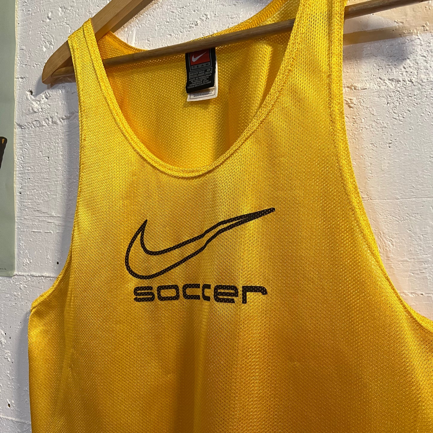 Vintage Nike Soccer Mesh Tank Top - Size S/M - Yellow