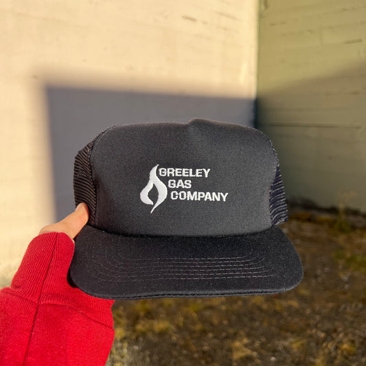 Vintage Greeley Gas Company Mesh Trucker Hat - Made In USA - OSFA