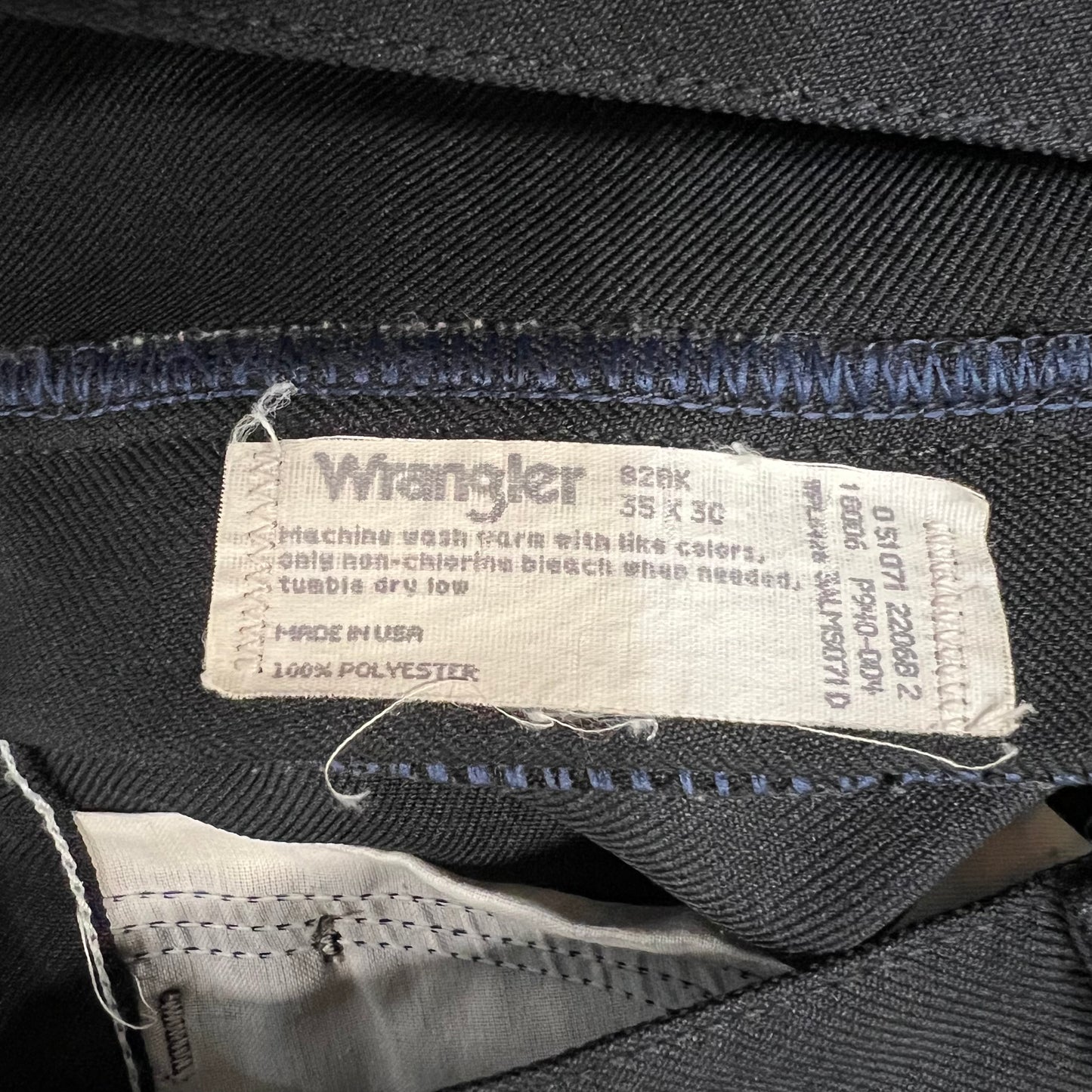 Vintage Wrangler Dress Jean - Size 33 - Made In USA - Black