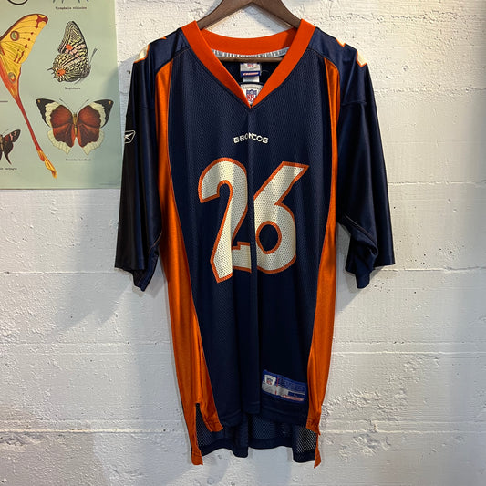 Vintage Denver Broncos Reebok Clinton Portis Jersey - Size Large - #26